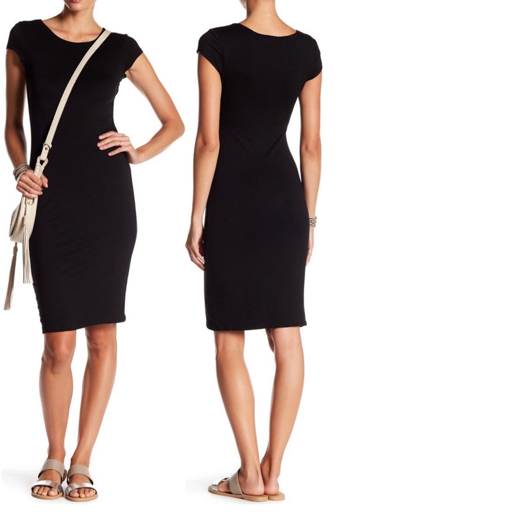 Velvet Torch Cap Sleeve Bodycon Dress